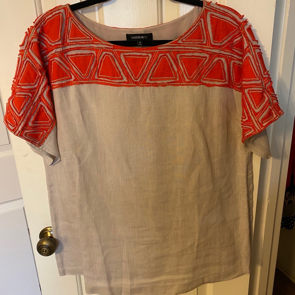 Lafeyette 148 triangle pattern women’s blouse. M